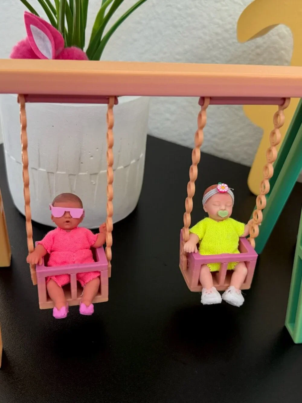 Baby Doll Rocking Horse | 3D Printed Doll Toy Accessory, Nursery Decor